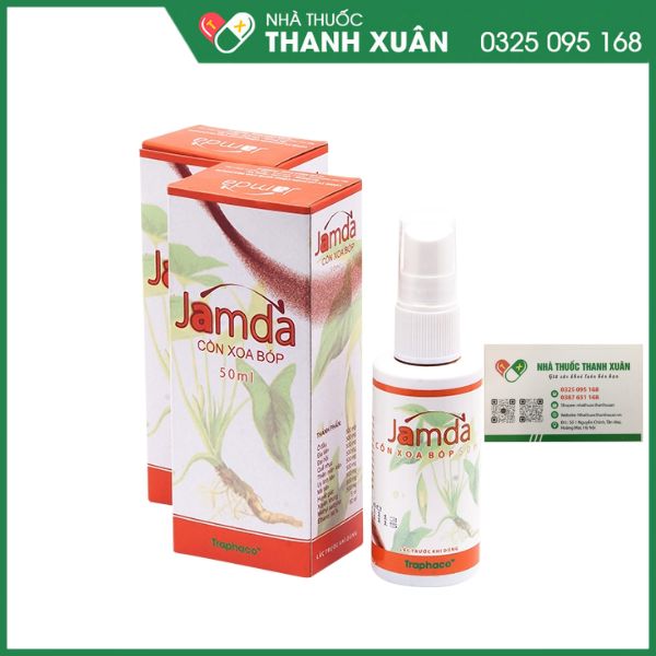 Cồn xoa bóp Jamda - Giảm đau nhức xương khớp